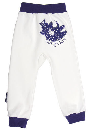 Комплект брюки 3 шт Lucky Child Latka, цвет: белый/синий 