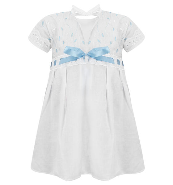 Рубашка крестильная Чудесные одежки, цвет: белый/голубой 4883851