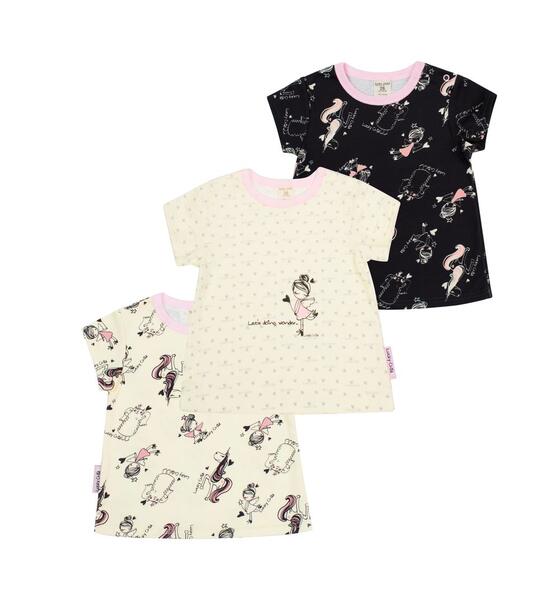 Комплект футболка 3 шт Lucky Child Феечки, цвет: белый/розовый 7113619