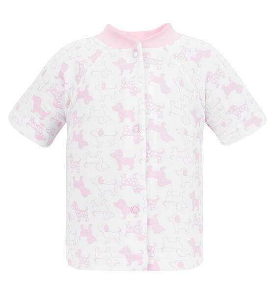 Джемпер Чудесные одежки Розовые собачки, цвет: белый/розовый 5778259