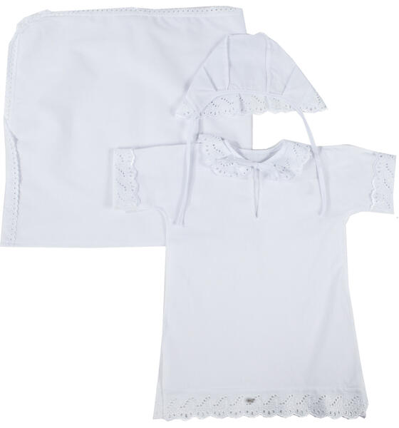 Комплект рубашка/чепчик/пеленка Чудесные одежки, цвет: белый 113680