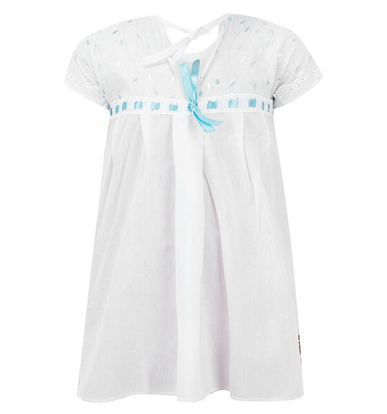 Рубашка крестильная Чудесные одежки, цвет: белый/голубой 128305