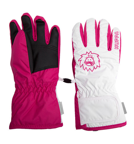 Перчатки Huppa, цвет: белый/розовый 3364898