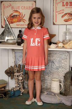 Платье Lucky Child Поло, цвет: коралловый 2521976