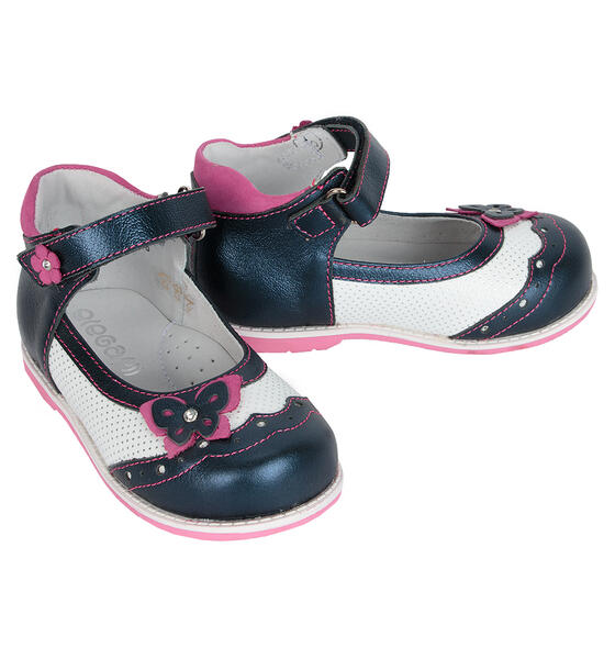 Туфли Elegami, цвет: белый/синий 