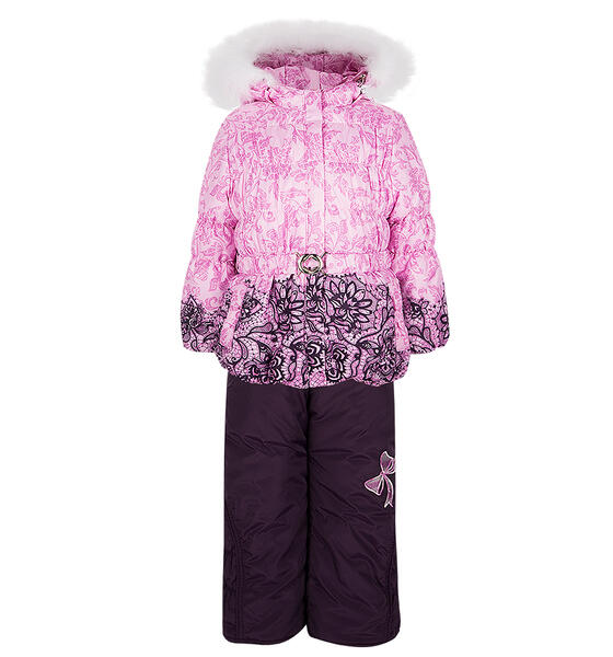 Комплект куртка/полукомбинезон Alex Junis Бант, цвет: розовый 