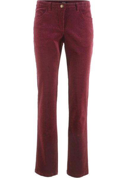 Вельветовые брюки-стретч (темно-бордовый) bonprix 97510195