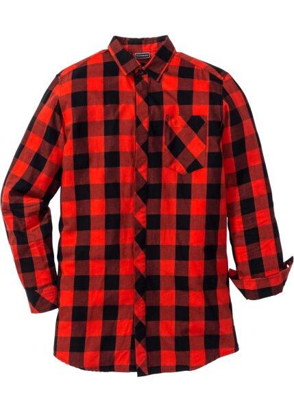 Рубашка Regular Fit с длинным рукавом (черный/красный в клетку) bonprix 96544595