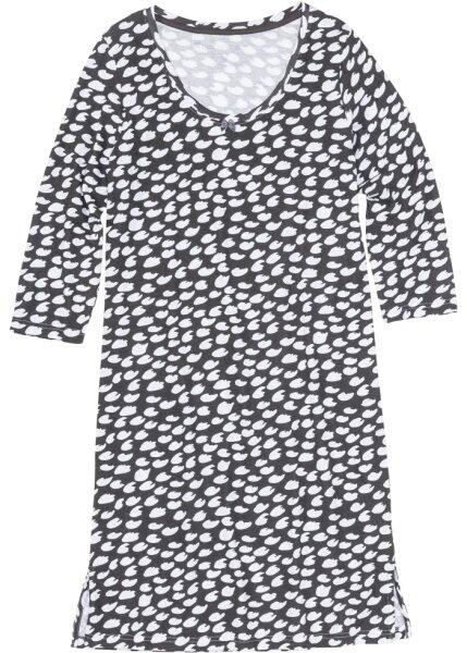 Ночная рубашка (шиферно-серый/белый с узором) bonprix 93581195