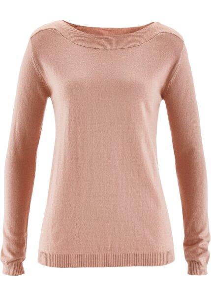 Пуловер с примесью шелка (розовый) bonprix 91613681