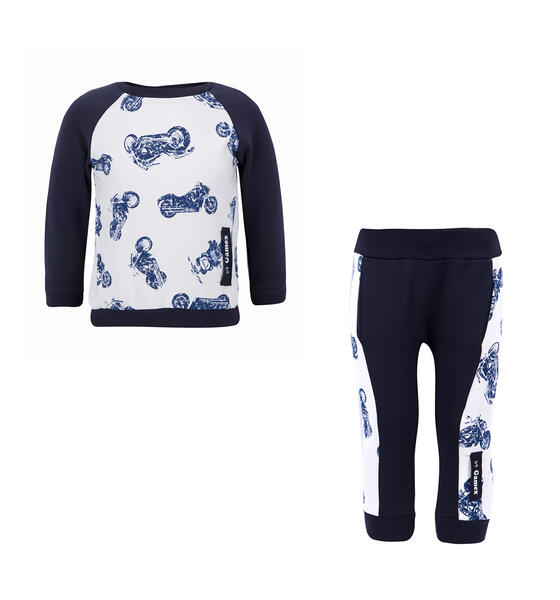 Спортивный костюм джемпер/брюки Gamex Panda, цвет: белый/синий 