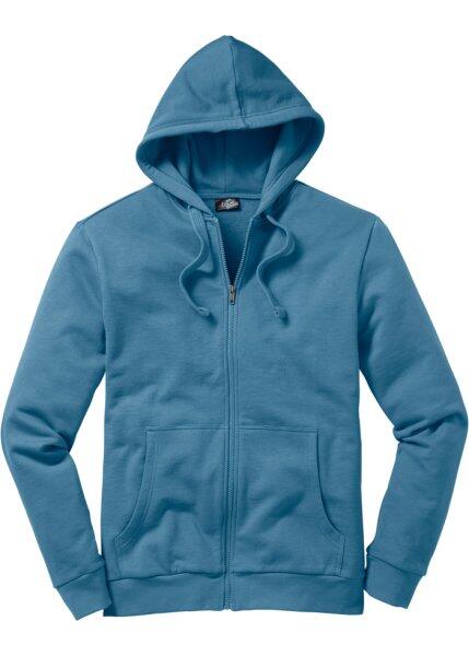 Трикотажная куртка стандартного покроя с капюшоном (синий) bonprix 94459395