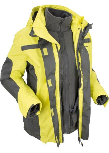 Непромокаемая куртка 3 в 1 (зеленый лайм/антрацитовый) bonprix 97900795