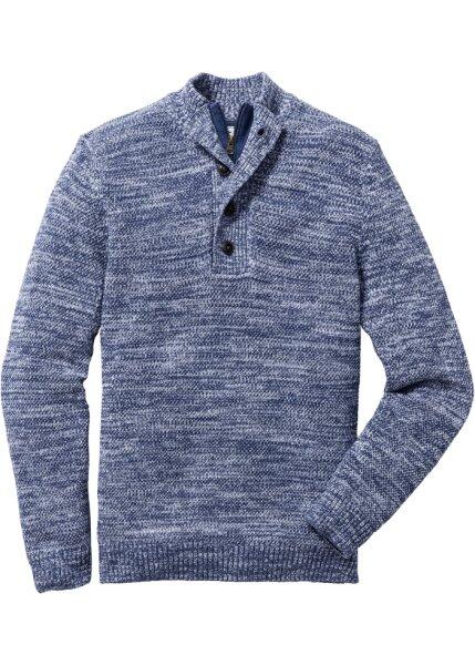 Пуловер Regular Fit (индиго с узором) bonprix 93567095