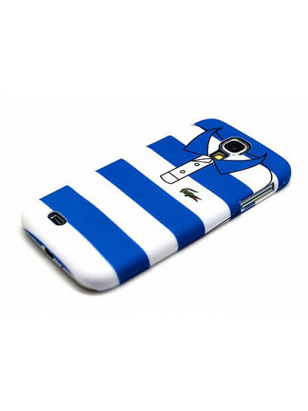 Чехол для Samsung Galaxy S4 "Blue and white stripes", серия "Sports shirt" Kawaii Factory 3260085