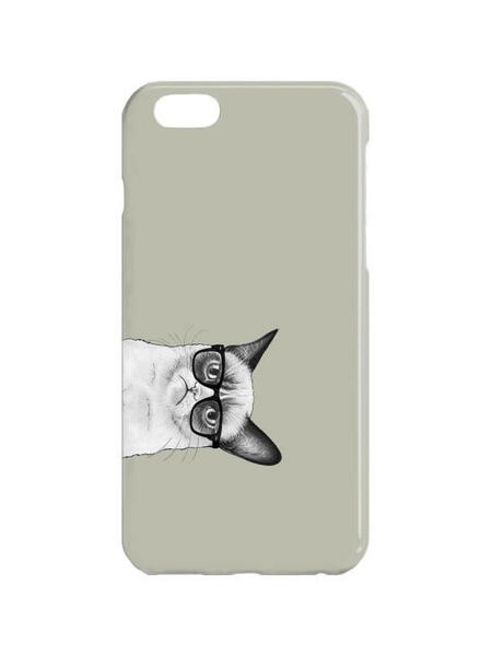 Чехол для iPhone 6Plus "Недовольный кот на сером" Арт. 6Plus-082 Chocopony 3240474