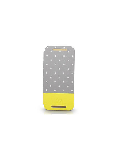 Чехол для HTC Mini2 (M8 mini) Neon Collection Glow-inthe-Dark Dot pattern Folio case,Grey Kajsa 2635855