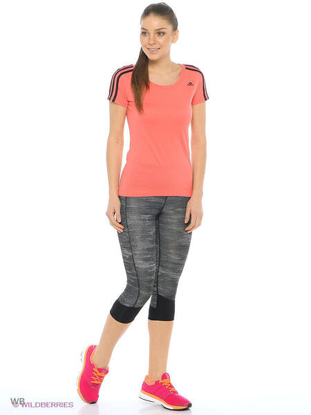 Бриджи TECHFIT CAPRI PRINT HEATHER Adidas 2596425