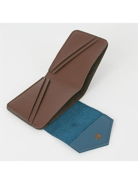 Кошелек "Angle" (коричневый с синим)(KW) Kawaii Factory 4220609