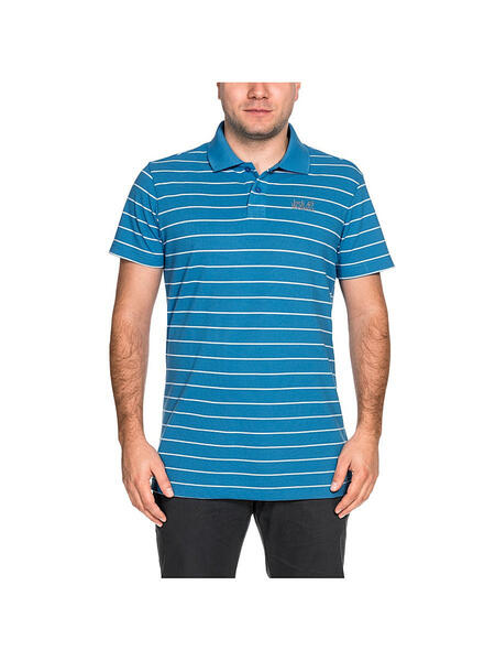 Футболка-поло PIQUE STRIPED POLO MEN Jack Wolfskin 3697248