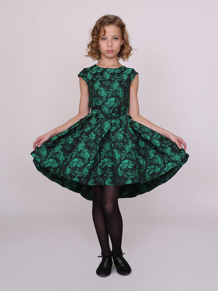 Платье для девочки зеленого цвета
