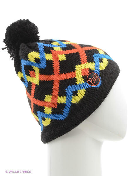 Шапка KNITTED HATS RIGER BLACK Buff 2362546