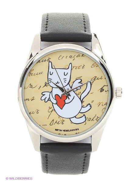Часы "Кошка-амур с сердцем" Mitya Veselkov 1962959