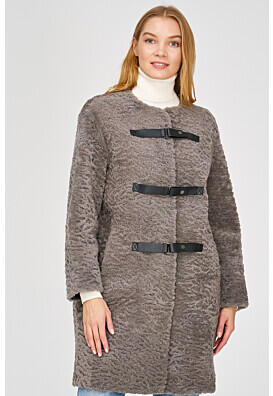 Утепленное пальто из овчины Virtuale Fur Collection 322232