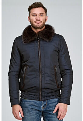 Утепленная куртка с отделкой мехом енота Vittorio Emanuele 319920