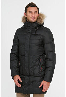 Утепленная куртка с отделкой мехом енота Urban Fashion for Men 308366