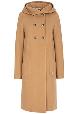 Двубортное пальто с капюшоном ELEMA 307225