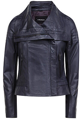 Куртка из натуральной кожи с отделкой трикотажем La Reine Blanche 304937