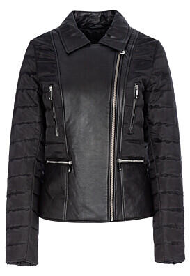 Утепленная комбинированная куртка La Reine Blanche 304965