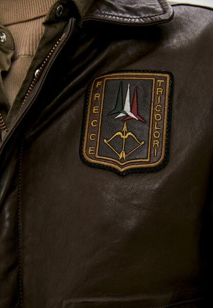 Куртка кожаная Aeronautica Militare AE003EMKCKJ5I520