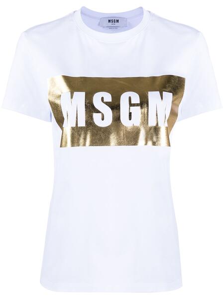 футболка с круглым вырезом и логотипом MSGM 148498608883