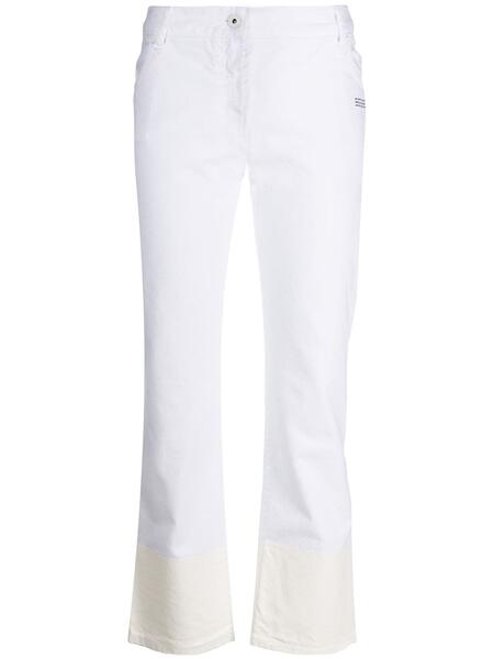 джинсы с контрастными манжетами OFF-WHITE 149072865053