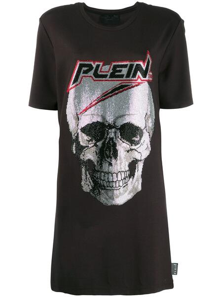 платье-футболка с принтом Skull PHILIPP PLEIN 140473608883