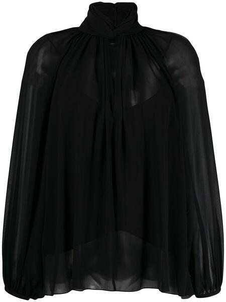 блузка с завязкой на воротнике Givenchy 141402415152