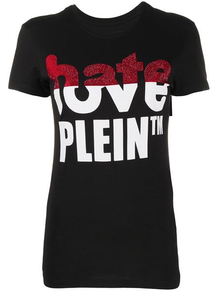 футболка Love Plein со стразами и логотипом PHILIPP PLEIN 1554361876