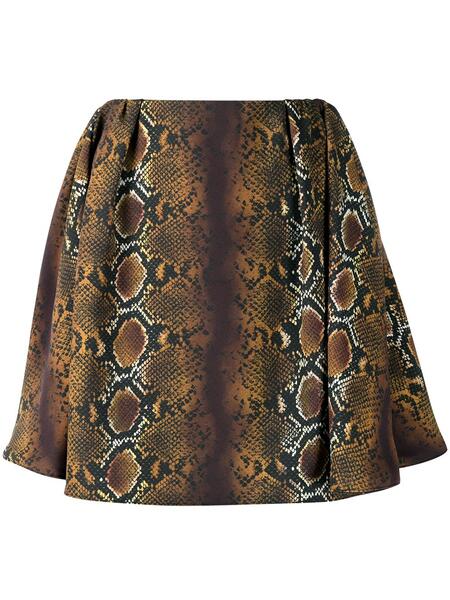 расклешенная юбка мини со змеиным принтом Versace 159851305154