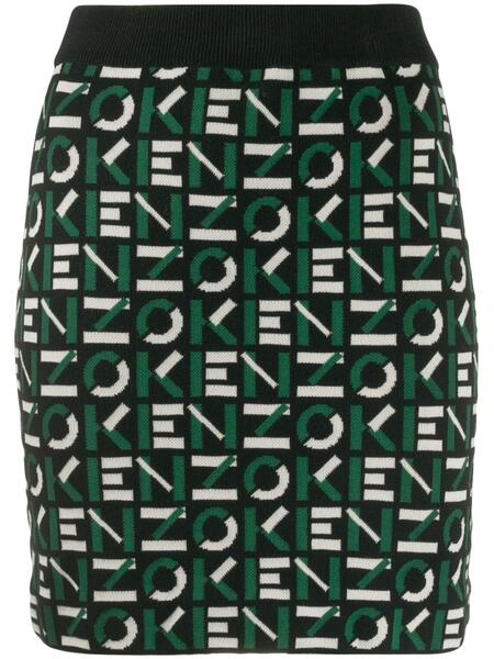юбка вязки интарсия с логотипом Kenzo 1554862277