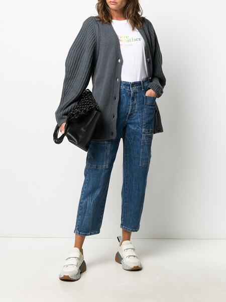 укороченные джинсы с карманами Stella Mccartney 157901865057