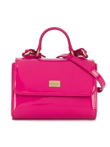 лакированная сумка на плечо с логотипом Dolce & Gabbana Kids 14869039791101013283