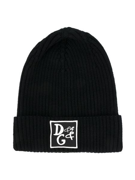 трикотажная шапка бини с логотипом Dolce & Gabbana Kids 1581614876