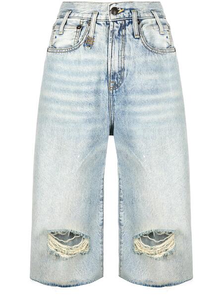 джинсовые шорты с прорезями R13 151603515053