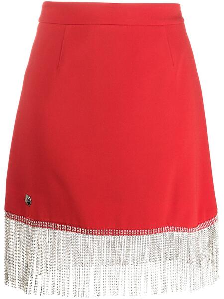 декорированная юбка с бахромой PHILIPP PLEIN 1554128476