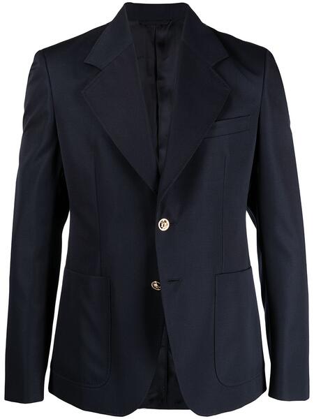 однобортный пиджак с заостренными лацканами Versace 162575815356