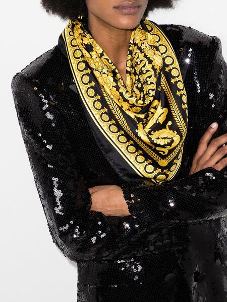 Silk Foulard Signature Scarf Versace 12572467636363633263