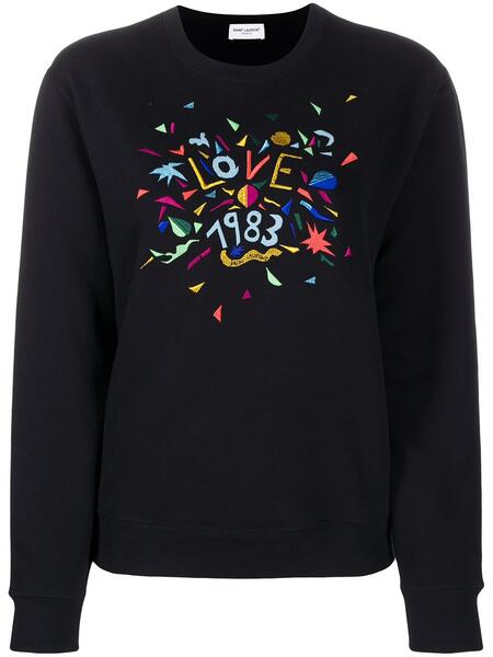 толстовка с вышивкой Love 1983 Yves Saint Laurent 1524029677