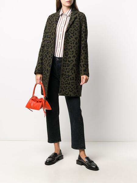однобортное пальто с леопардовым принтом HARRIS WHARF LONDON 157479345156